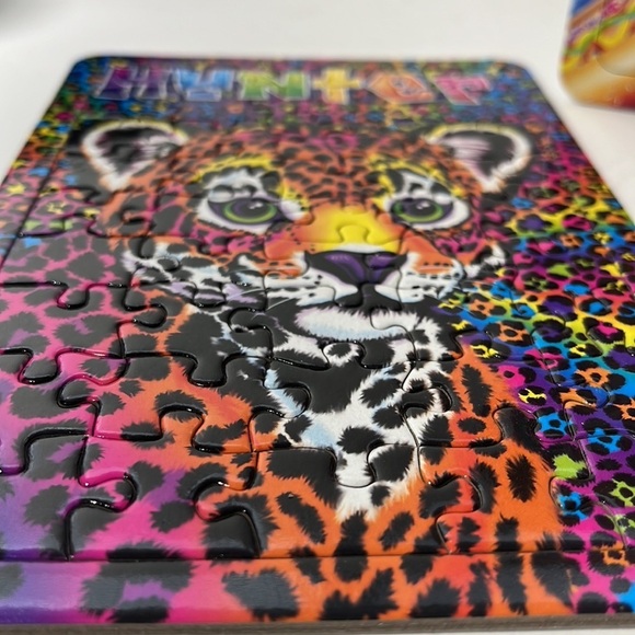 Lisa Frank Jigsaw Mini Puzzle LEOPARD Junk Food KITTEN Puppy Dog Bears Lot of 2 - Picture 6 of 9
